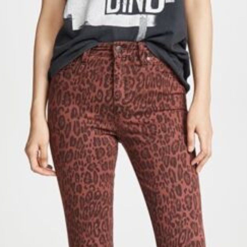 JOE'S JEANS The Charlie High Rise Skinny Ankle Twisted Leopard Sequoia Animal 30 - Picture 6 of 16